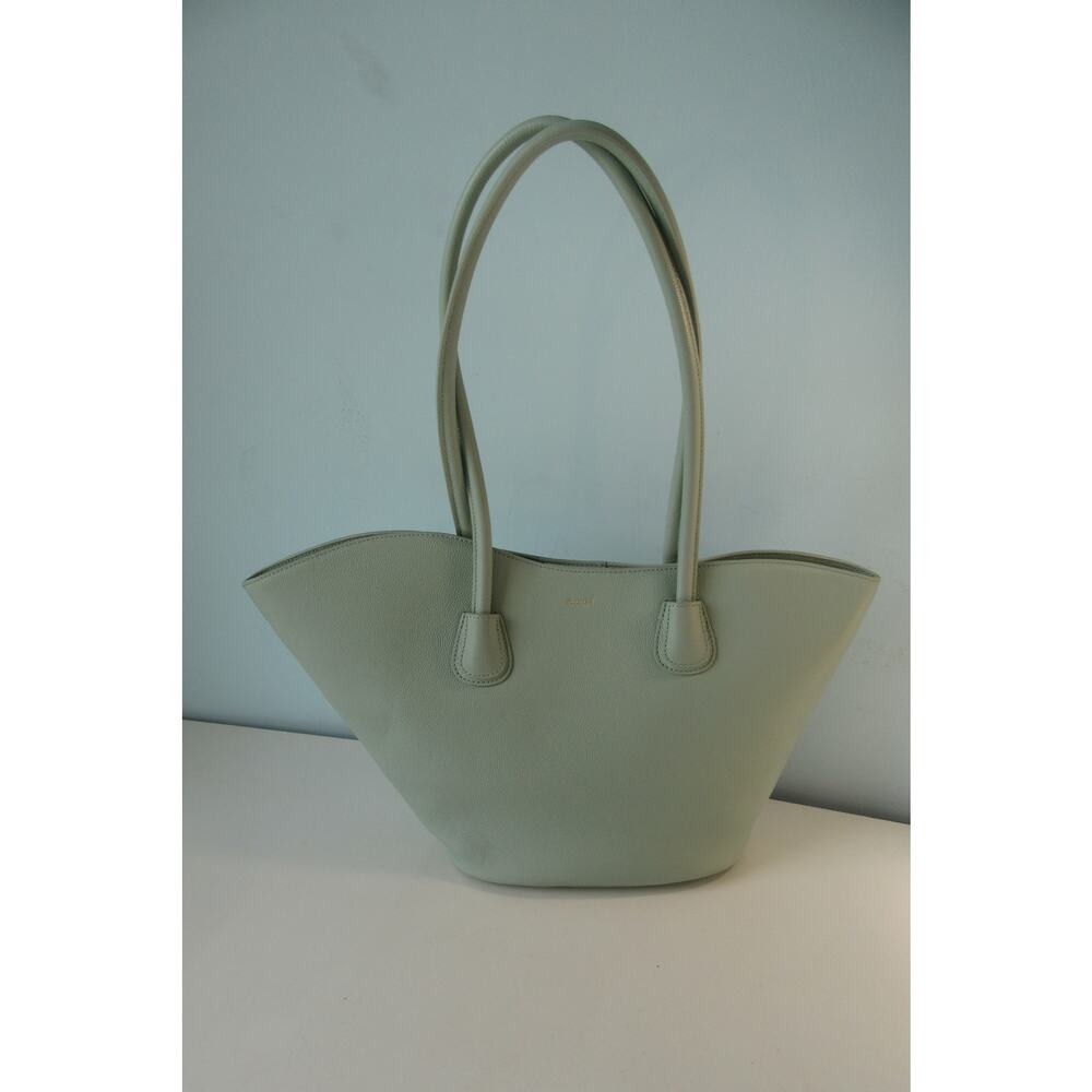 Moncrief London Anabel Frosty Green Italian Leather Tote Bag